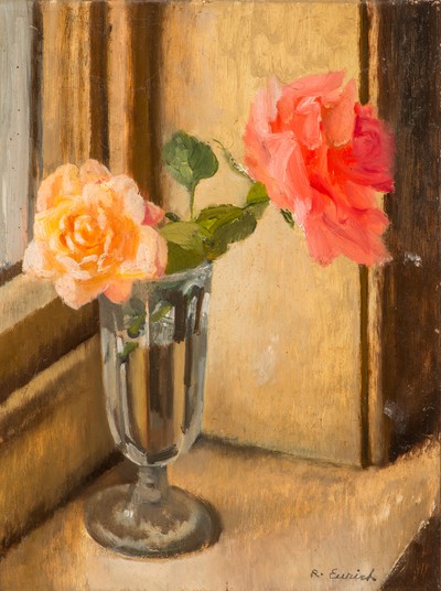 Roses in Wine Glass