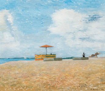 Windbreaks appear in a number of other RE beach scenes.