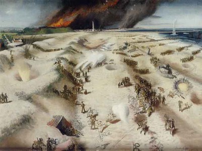 A painted sketch for "Dunkirk Beaches, May 1940", private collection