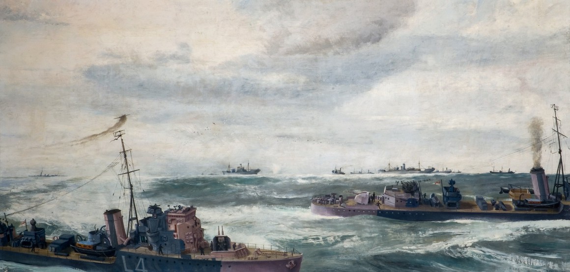 A Destroyer Escort in Attack (1941)