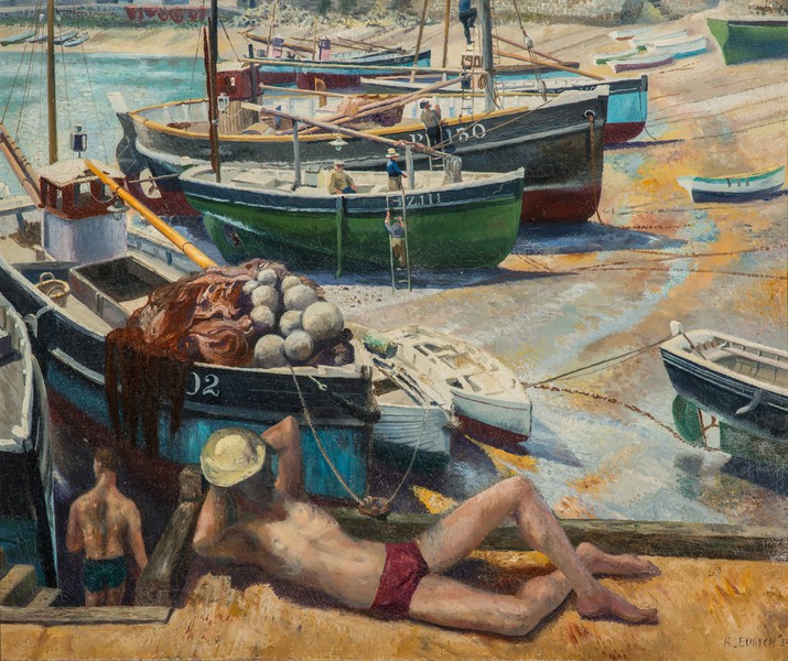Sunbathing on the Jetty, Penzance (1939)
