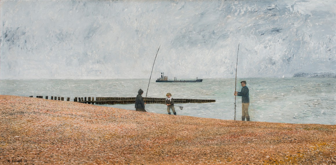 Stony Beach with Fishers (1980)