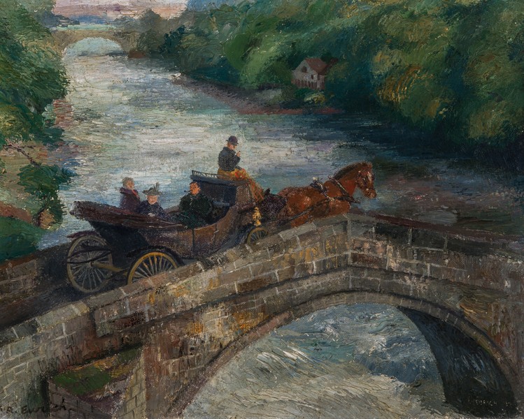 Horse, Carriage and Bridge (c1937)