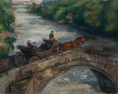 Horse, Carriage and Bridge
