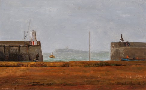 RE painted another version of this scene ten years earlier - "Seahouses" (1965)