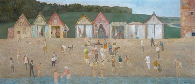 Beach Huts and Bathers