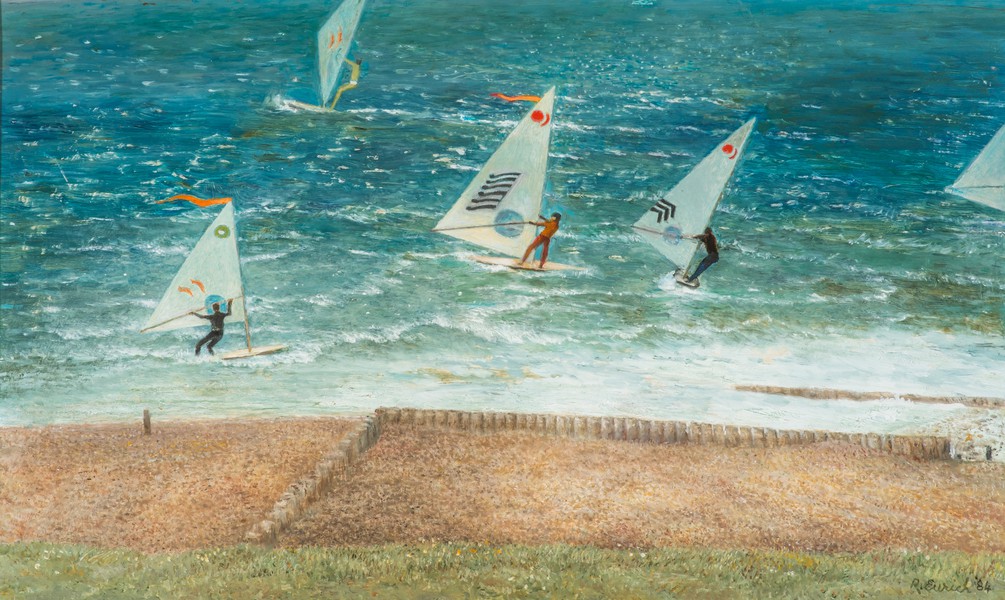 Windsurfing on the Solent (1984)