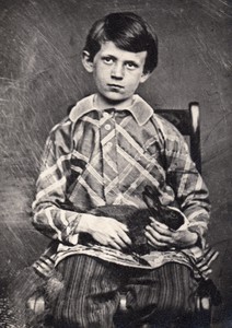RE's grandfather Carl, age 11, with his rabbit