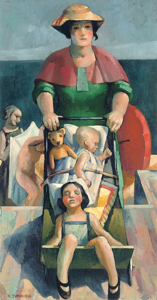 Mother and Children, Day at the Beach (1926)