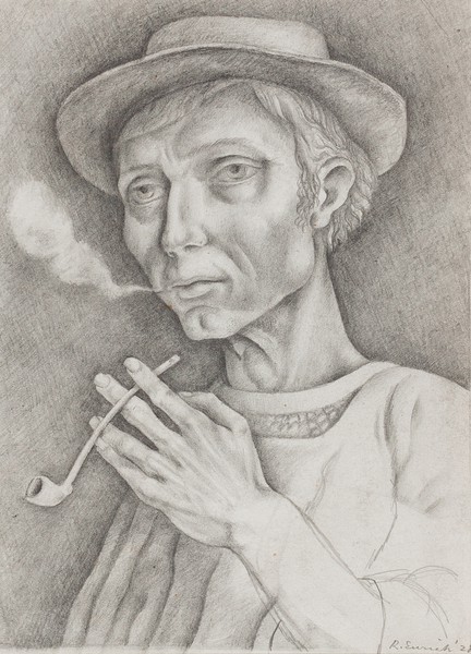 An Old Man with his Pipe (1928)