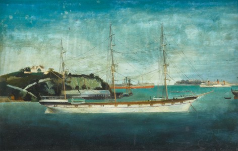 'Schooner at Anchor' (c1945)