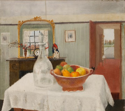 An Interior with a Bowl of Fruit