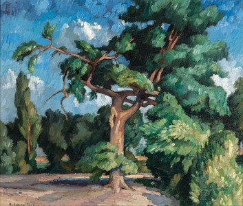 Another painting of the same tree done a few years later. It was the first painting that Richard's patron Edward Marsh bought from him.