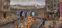 Coronation Procession - Admiralty Arch from Trafalgar Square