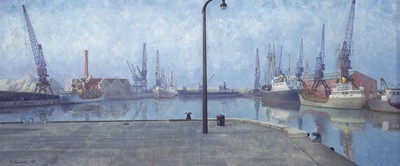 Docks at Goole, Early Morning, 1971