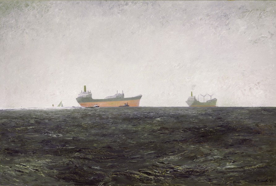 Dark Solent with Tankers (1980)