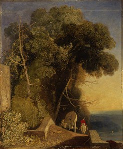 "The Baggage Wagon" (1824-26) by John Sell Cotman which inspired the above painting.