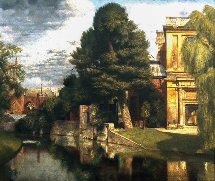 Trinity College: the Wren Library and River Cam (1946)