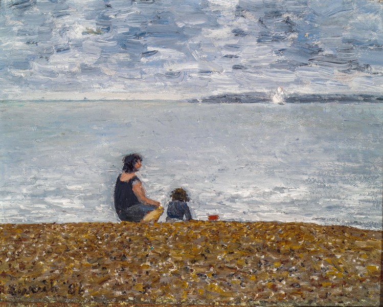 Mother and Child on Beach (1986)
