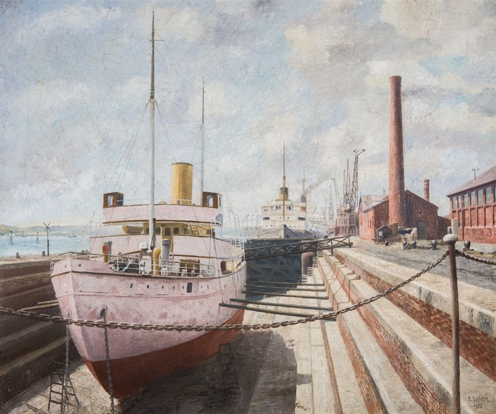 Dry Dock, Southampton (1935)