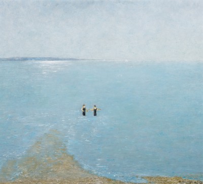 Two Bathers in a Blue Sea