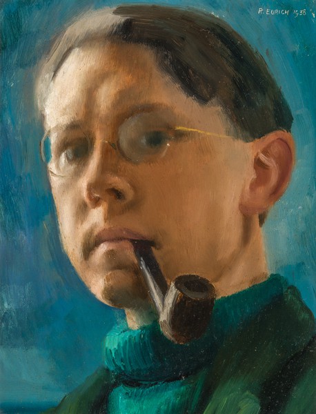 Self Portrait with Pipe (1938)