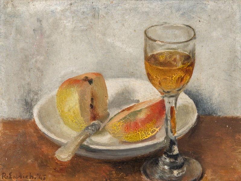 Still Life, Glass of Sherry and Apple (1943)
