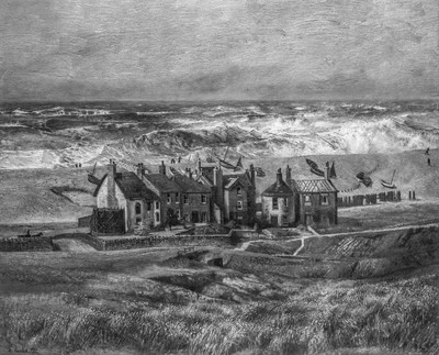 Seascape with Cottages