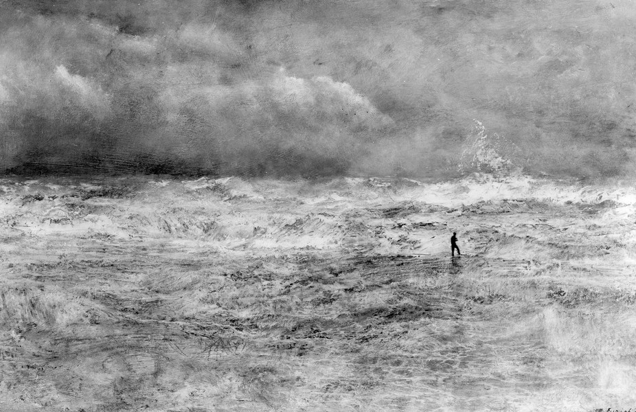 Rough Sea with Solitary Figure (1967)