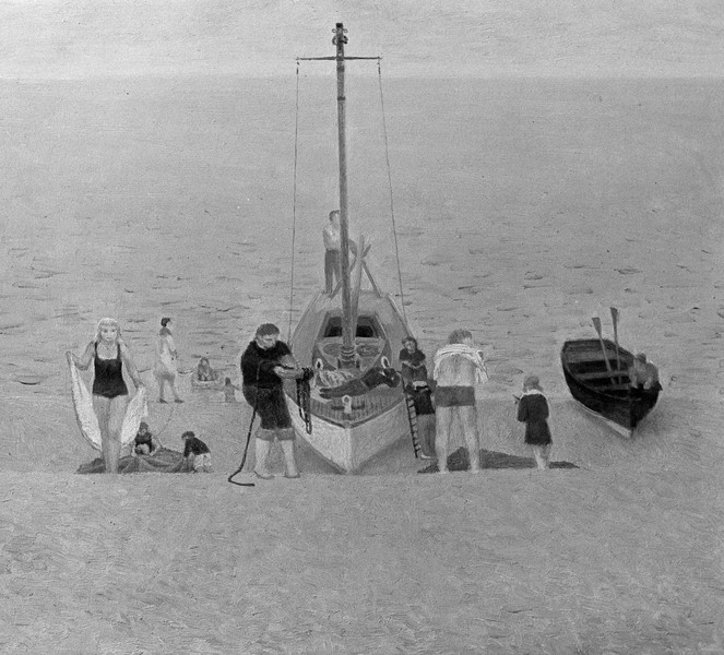 Beach, Figures and Boats (1975)