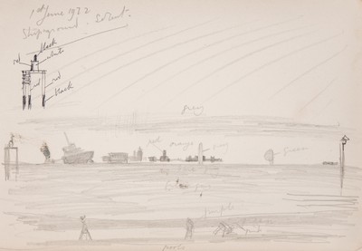 Ship aground, Solent - Sketch-0801