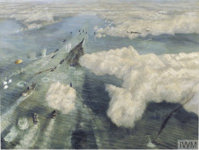 Attack on a Convoy Seen from the Air