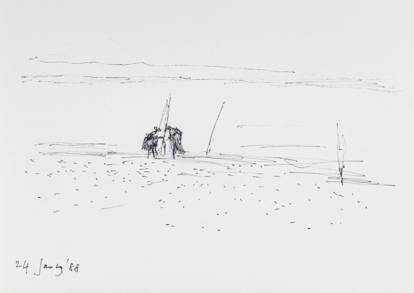 Sketch_03-18 windsurfers (24th Jan 1988)
