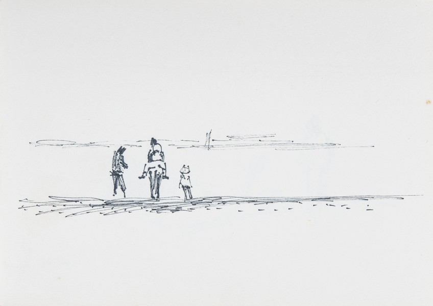 Sketch_03-20 family on beach (February 1988)
