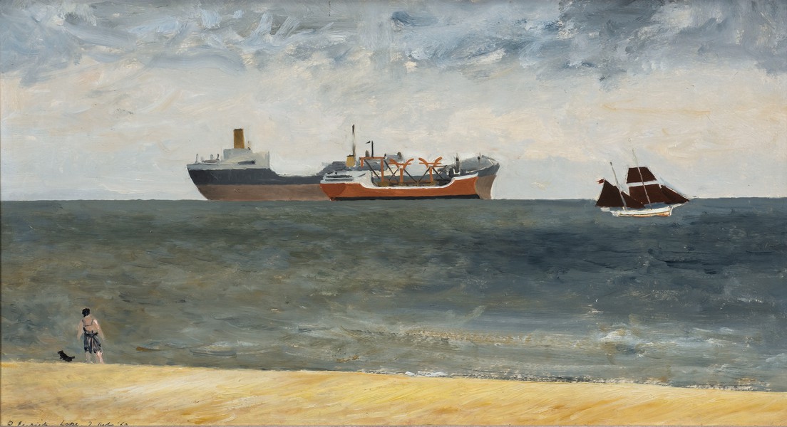 Lady with Dog, Shipping in the Solent (1969)