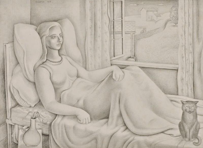 Girl Sitting Up in Bed (1928)
