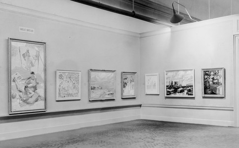 'Solent Fort' on display at the 1937 Pittsburgh 'International Exhibition of Paintings'