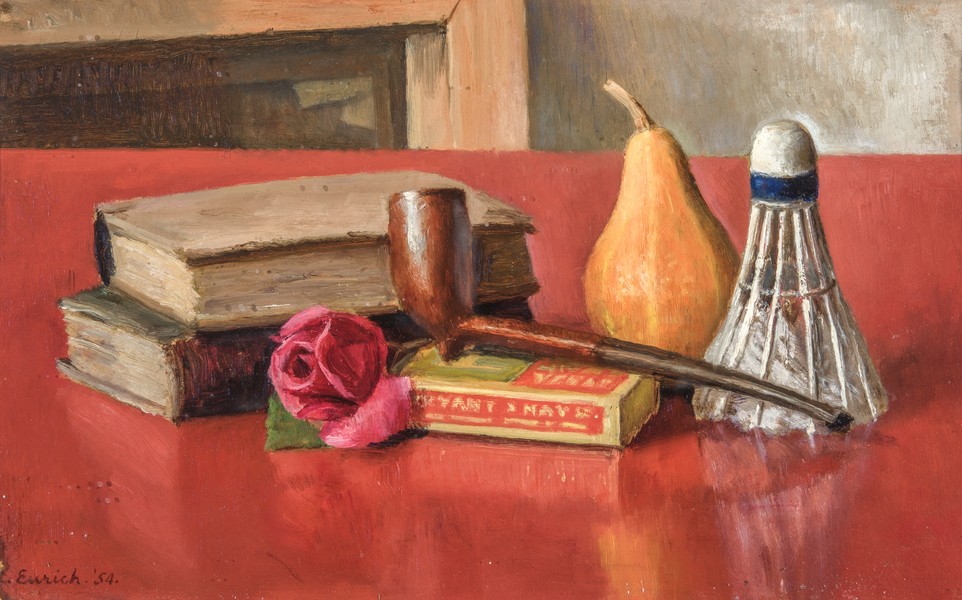 Still Life with Gourd and Shuttlecock (1954)