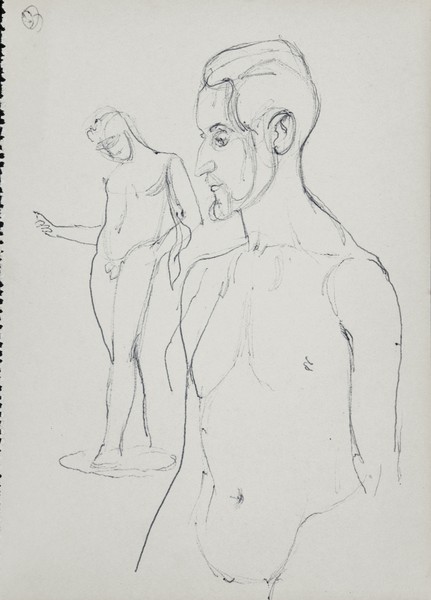 Sketch_00-007 Camberwell figure study (1950s or 60s)