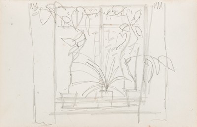Sketch_02-19 Window Cill with Flowers