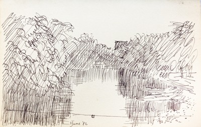 Sketch_02-20 Ilkley Gasworks, River Wharfe
