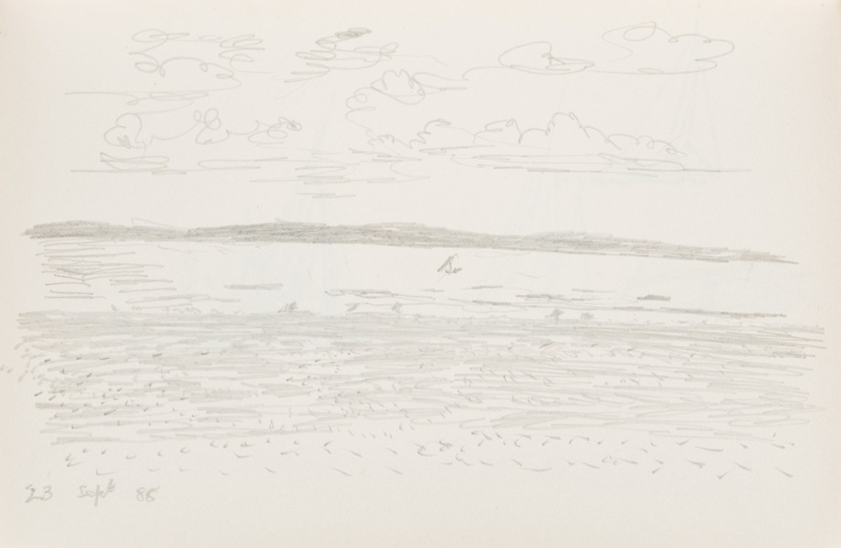Sketch_02-40 Low Tide Beach Solent (23rd Sep 1988)