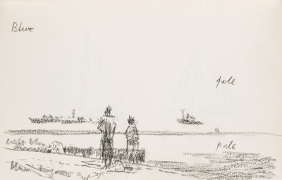 Sketch_02-44 Figures looking Out to Sea with Ships