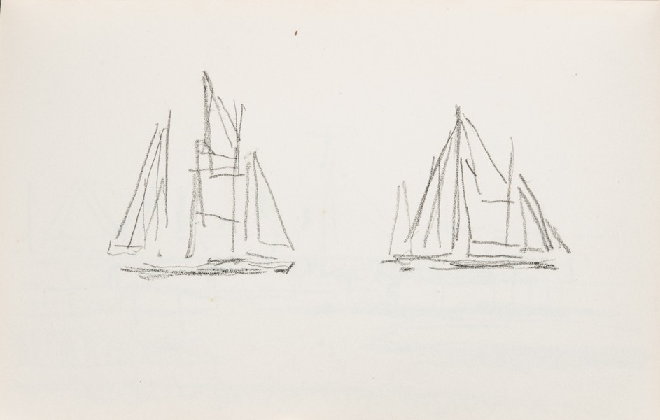 Sketch_02-45 Two Sailing Yachts (November 1988)