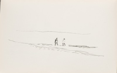 Sketch_02-48 Two Figures Walking Along Beach