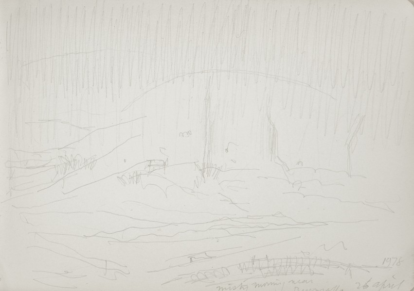 Sketch_05-10 Misty morning near Burnsall (26th Apr 1978)