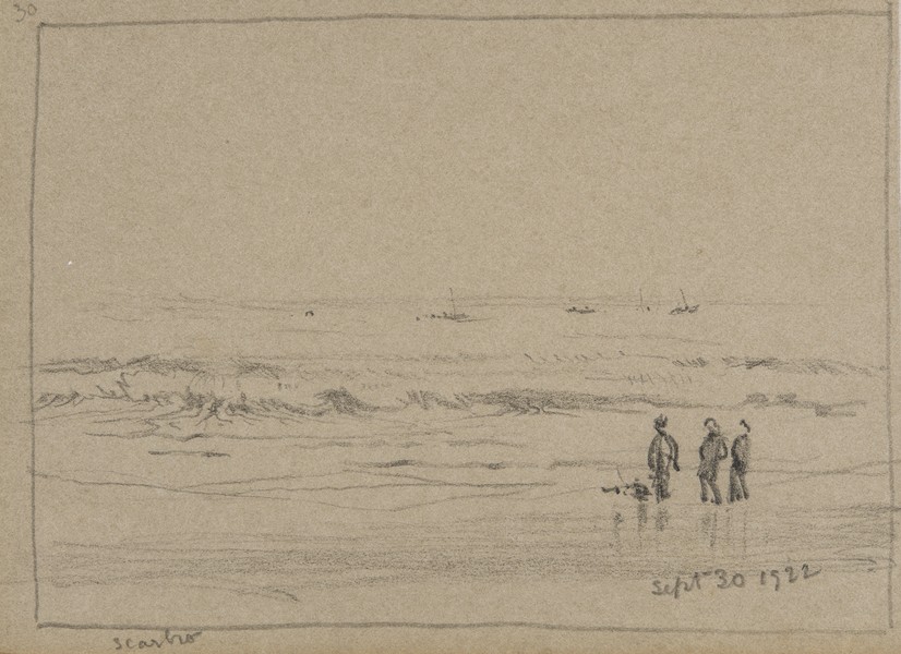 Sketch_17-005 Scarborough beach (30th Sep 1922)