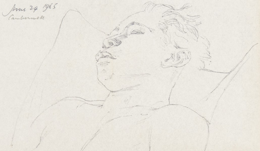 Sketch_17-019 Camberwell sleeping figure (24th Jun 1965)