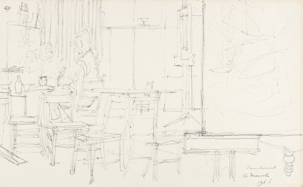 Sketch_17-026 Camberwell studio (12th Mar 1965)