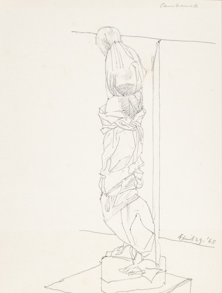 Sketch_17-029 Camberwell wrapped figure (29th Apr 1965)